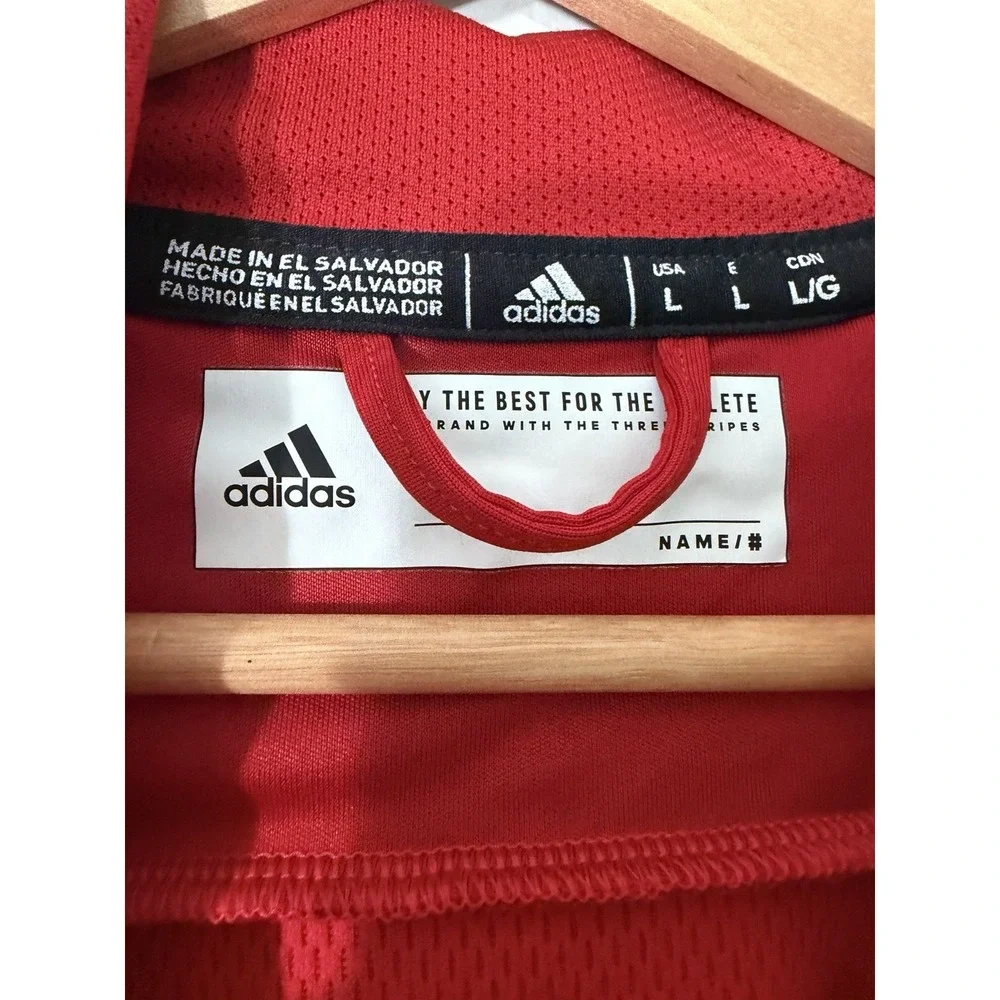 Adidas Mens Athletics Team Issue Pullover Hoodie Sweatshirt Red Soft - Large‎